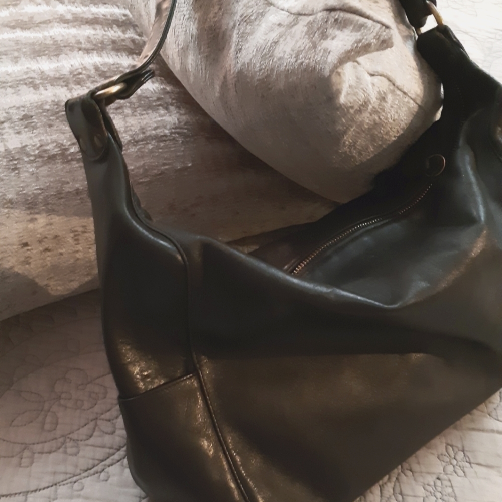 Eileen Fisher Black Leather Shoulder Bag